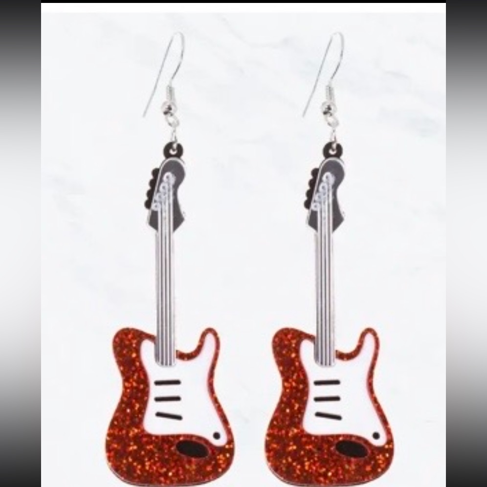 Hard Rock Cafe Authentic Guitar Earrings 5$